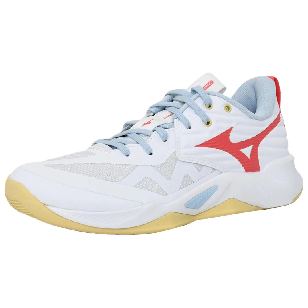 Mizuno Slip Resistant Abrasion Resistant Low top Training Shoes Women's White Red