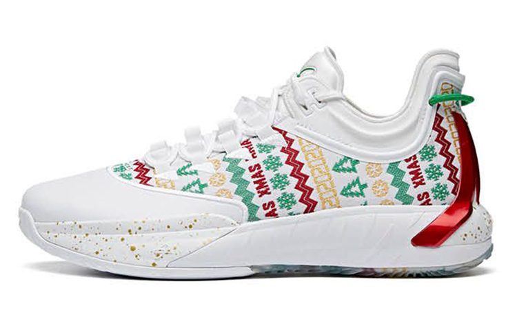 ANTA GH1 Basketball Shoes Men's Low Top White/Green/Red