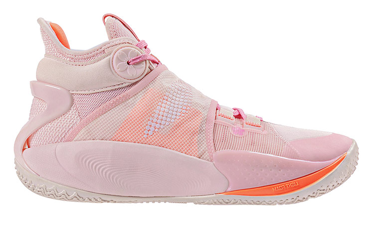 Li Ning SONIC 9 Cushioning Slip Resistant Abrasion Resistant Coverage Support High top Basketball Shoes Men’s Pink