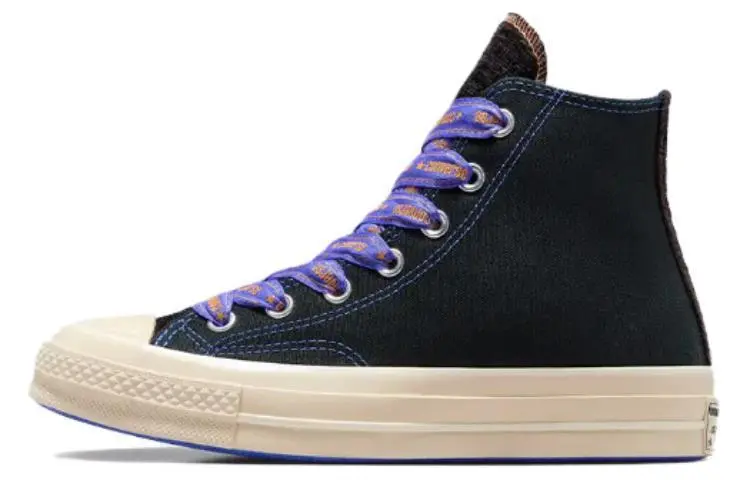 Chuck 70 Converse High 'Ribbon Laces - Black Blue Flame'