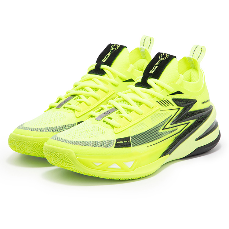 361° BIG3 5.0 Pro Basketball Shoes Men’s Low Top Neon Solar Yellow/Obsidian Black