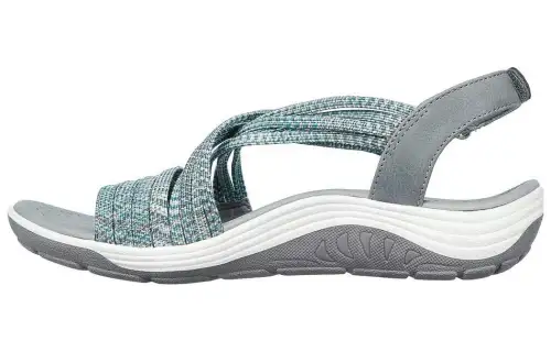 Skechers Reggae Cup Beach Sandals Women's Gray Green