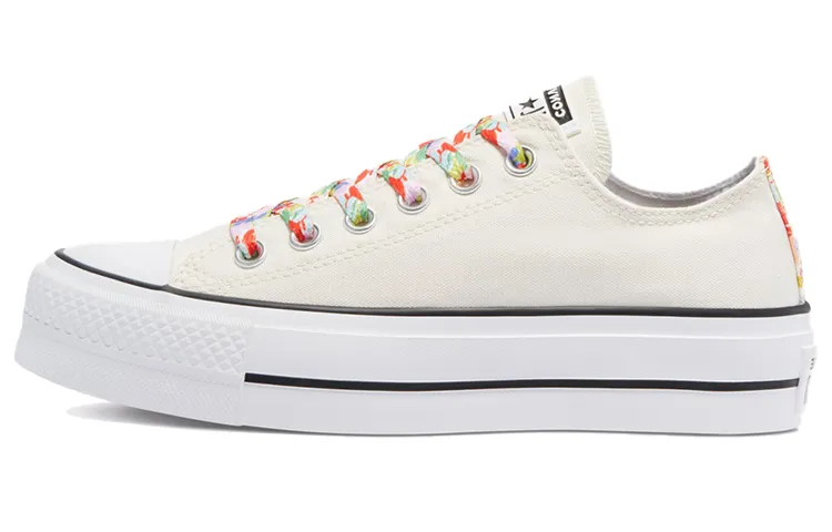 Chuck Taylor All Star Wmns Converse Platform Low 'Floral Print - Egret' Women's