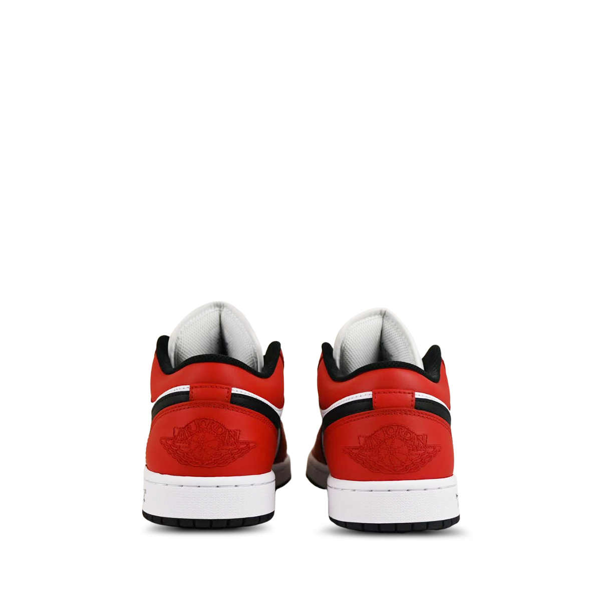 Jordan Air Jordan 1 Abrasion Resistant Abrasion Resistant Low top Vintage Basketball Shoes Unisex Black White Red