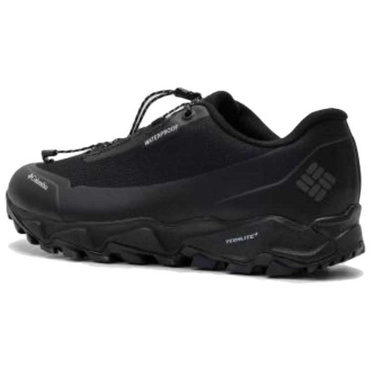 Columbia Hiking Textile, Synthetic Leather Low top Hiking Shoes Men’s Black