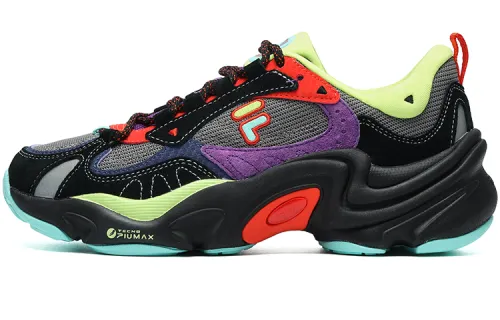 FILA FUSION Heritage Chunky Sneakers Women's Low Top Black/Purple/Green/Red
