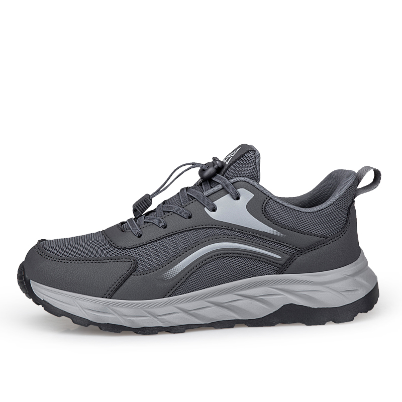 KANGLEJIAN Abrasion Resistant Lightweight Rebound Low top Casual Shoes Men’s Dark Gray