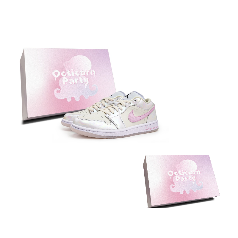 Jordan Air Jordan 1 Vintage Basketball Shoes Women’s Low Top Beige/Pink