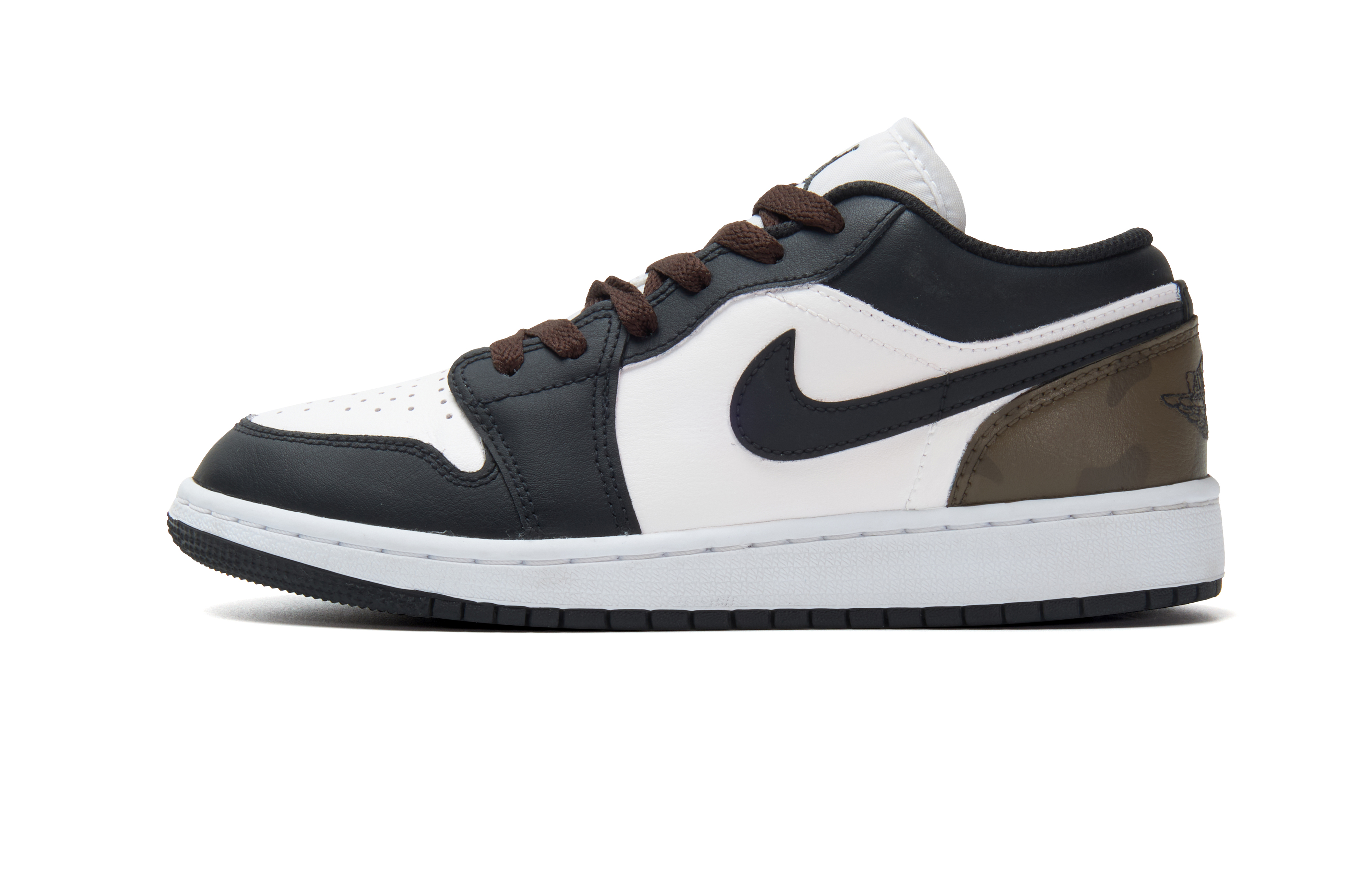 Jordan Air Jordan 1 Low top Vintage Basketball Shoes Unisex Black Brown