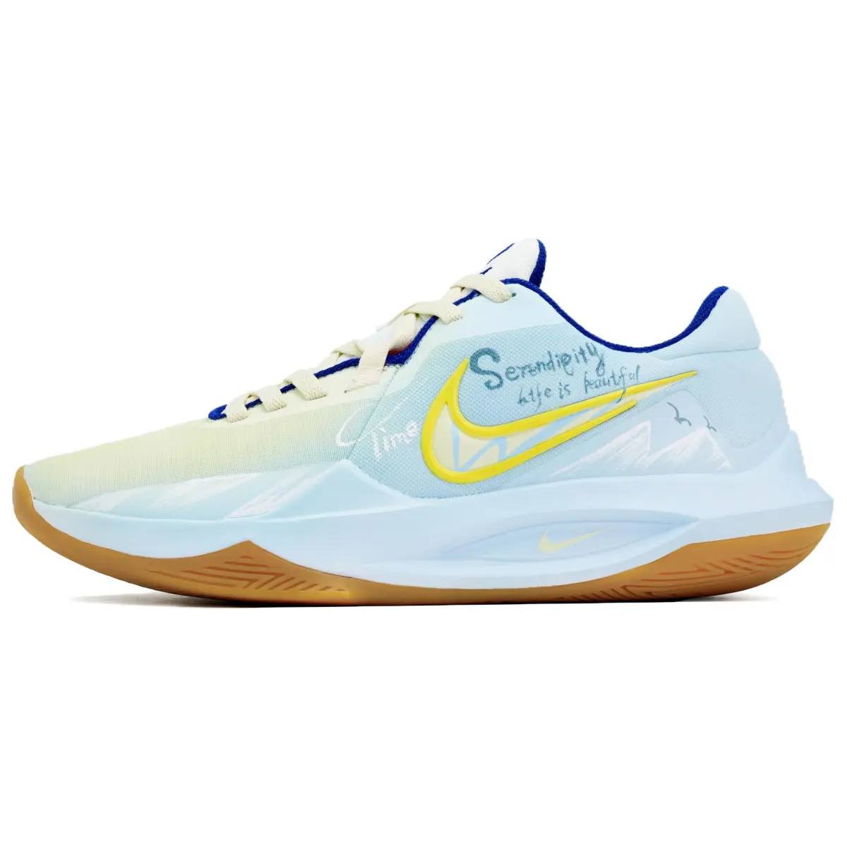 Nike Precision 6 Low top Basketball Shoes Men's Light Blue