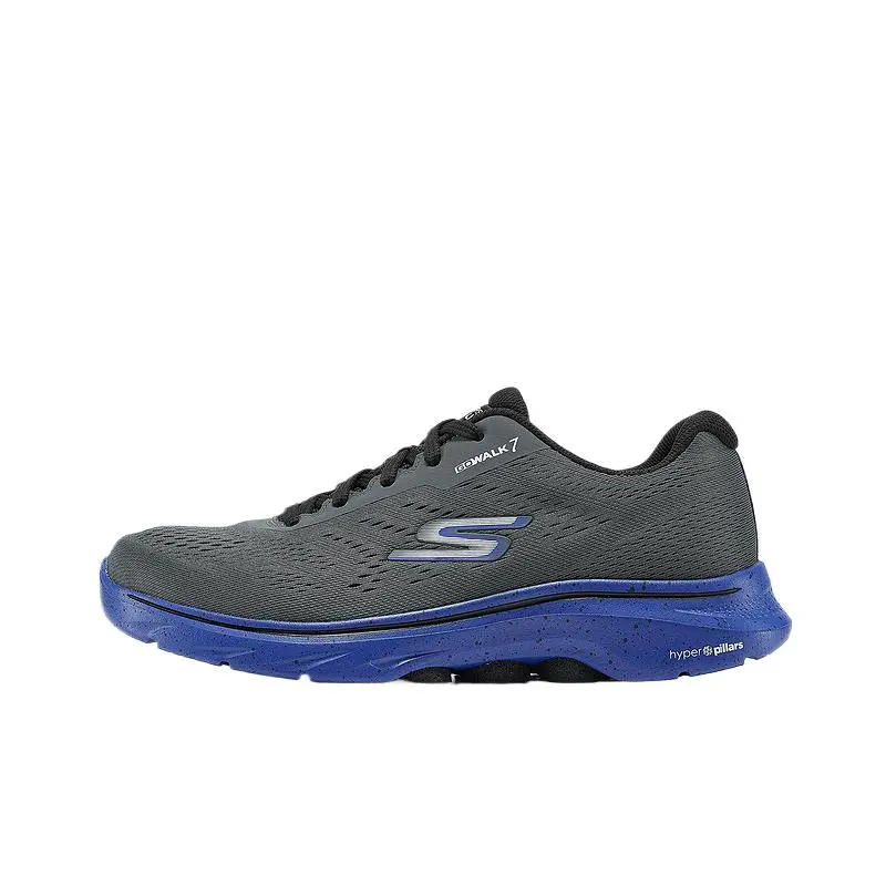 Skechers MEN'S GO WALK Comfortable Coverage Low top Training Shoes Men's Gray Blue