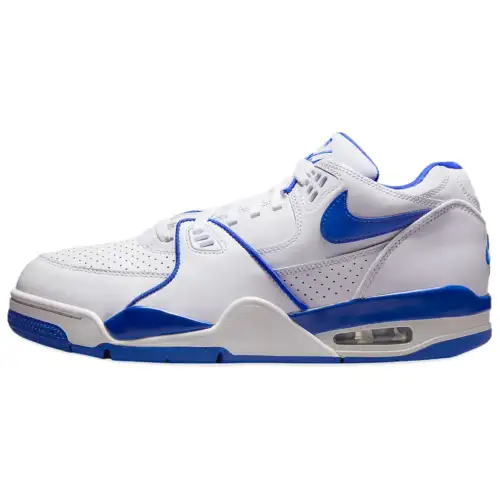 Nike Air Flight 89 Hyper Royal Comfortable and versatile, non-slip and wear-resistant, low-top retro basketball shoes, same style for men and women, white and blue