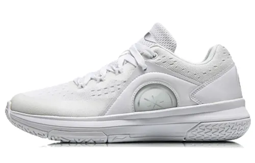 Li Ning Phantom Night Abrasion Resistant Breathable Low top Basketball Shoes Men's Pure White