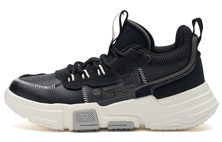 361° Cushioning Slip Resistant Abrasion Resistant Mid top Basketball Shoes Men’s Obsidian Black