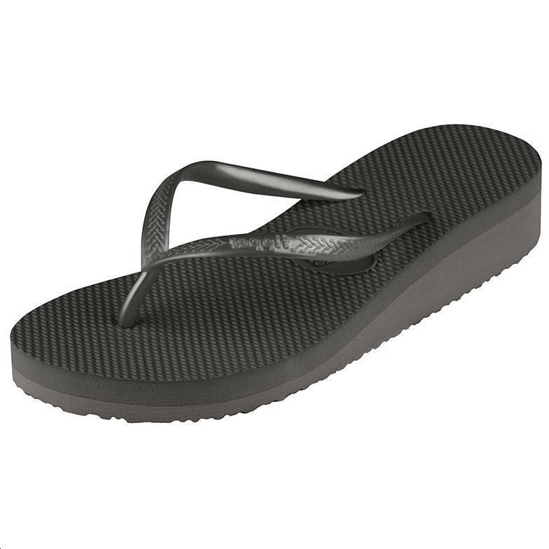 Fipper Rubber Sole Slip Resistant Quick Dry Slip Resistant Quick Dry Flip Flops Women's Bright Silver Gray