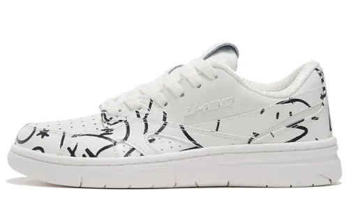 Artist dft x LiNing Wade series lightweight high rebound wear-resistant retro basketball shoes women's white and black