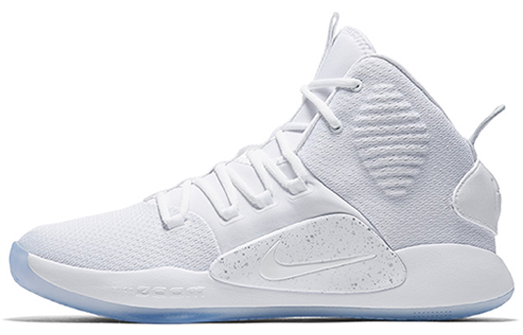 Nike Hyperdunk X round head lace Zhongbang Zoom practical basketball shoes men's pure white