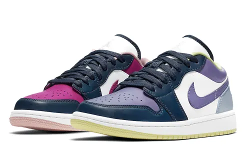 Air Jordan 1 Low Se 'Mismatched Purple Magenta' Women's