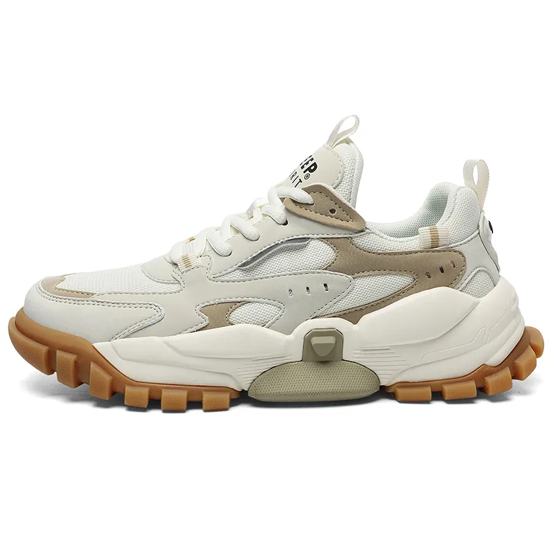 JEEP SPIRIT Mesh Low top Chunky Sneakers Men's Light Sandy