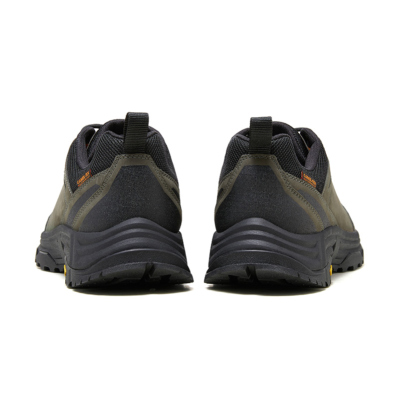 CAMEL Cow Leather Cushioning Slip Resistant Abrasion Resistant Low top Outdoor Shoes Men’s Black Green