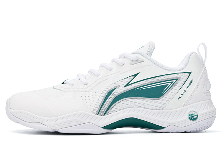 Li Ning Saga 3LITE PU, Textile Slip Resistant, Abrasion Resistant, Breathable Coverage Low top Badminton Shoes Unisex