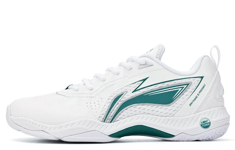 Li Ning Saga 3LITE PU, Textile Slip Resistant, Abrasion Resistant, Breathable Coverage Low top Badminton Shoes Unisex