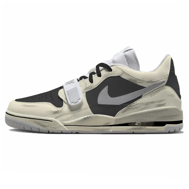 Jordan Legacy 312 Ruins Slip Resistant Abrasion Resistant Low top Vintage Basketball Shoes Men's Beige Yellow Black