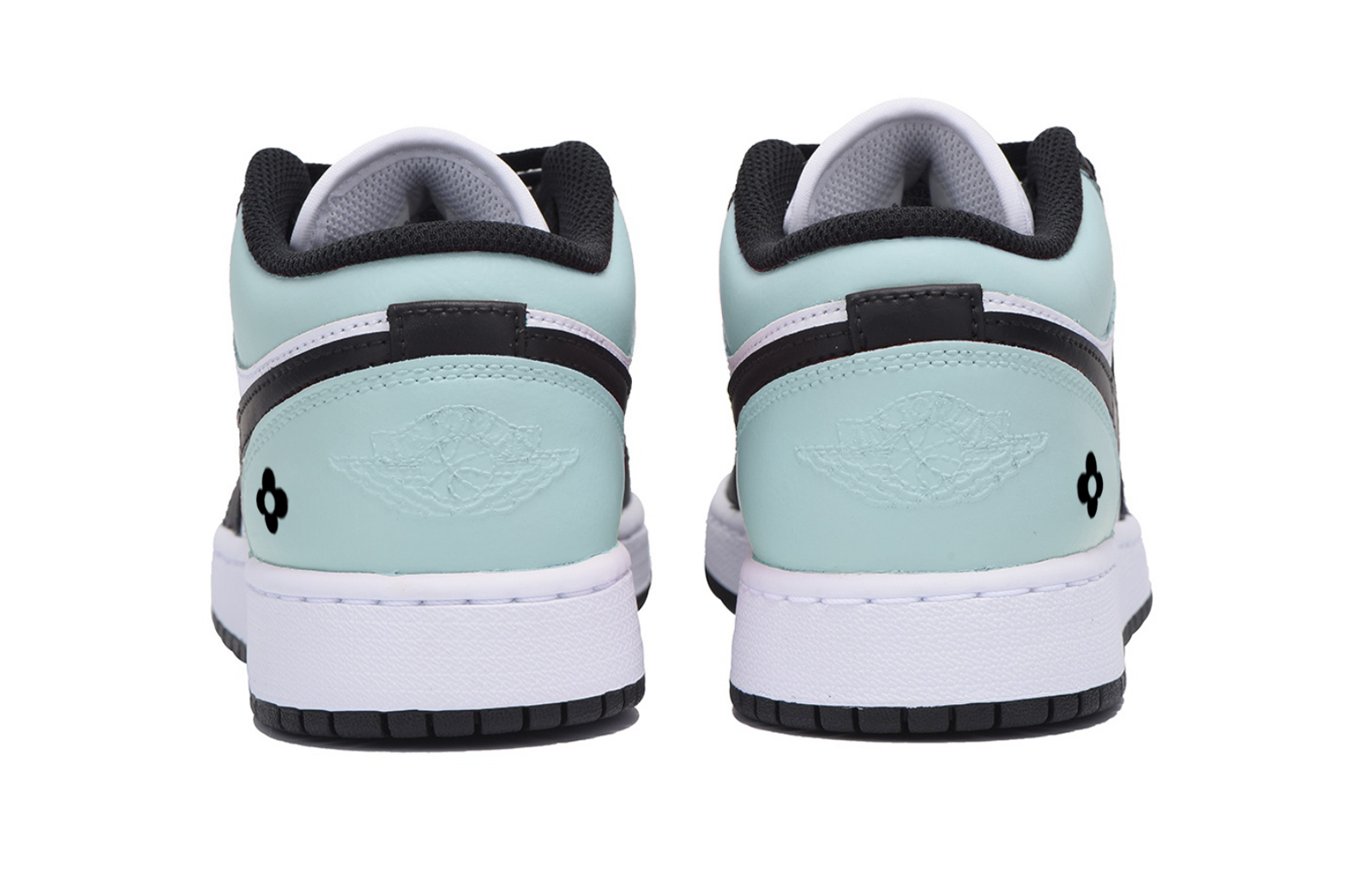 Jordan Air Jordan 1 Low top Vintage Basketball Shoes Men’s White Cyan
