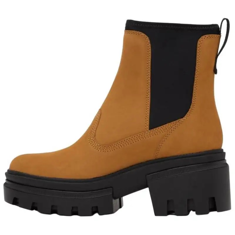 Timberland Knee High Chelsea Boots High Heel Women's Yellow