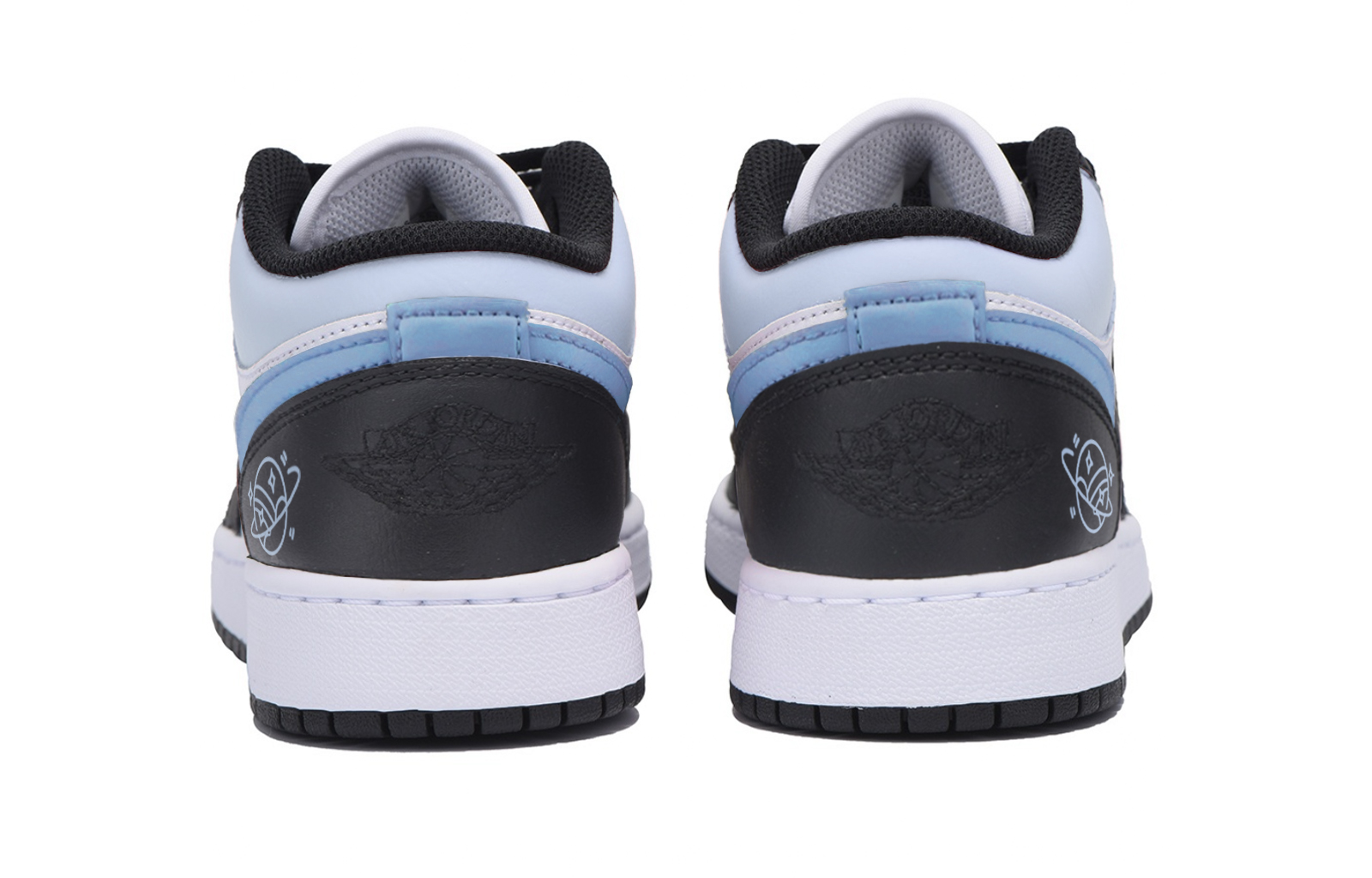 Jordan Air Jordan 1 Abrasion Resistant Slip Resistant Low top Vintage Basketball Shoes Men’s Black Blue