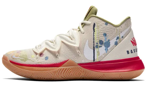 Bandulu x Nike Kyrie 5 Comfortable Shock Absorbing and Anti-Slip Low Top Basketball Shoes Men's Cream Foreign Version