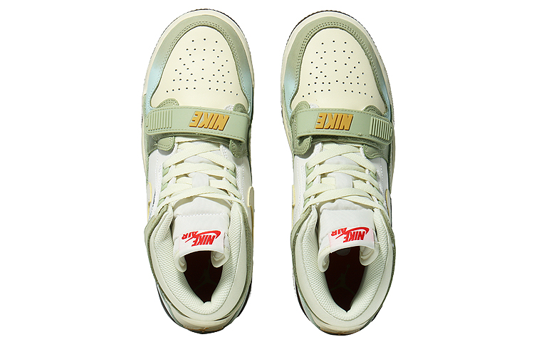 Jordan Legacy 312 High top Vintage Basketball Shoes GS Beige Green