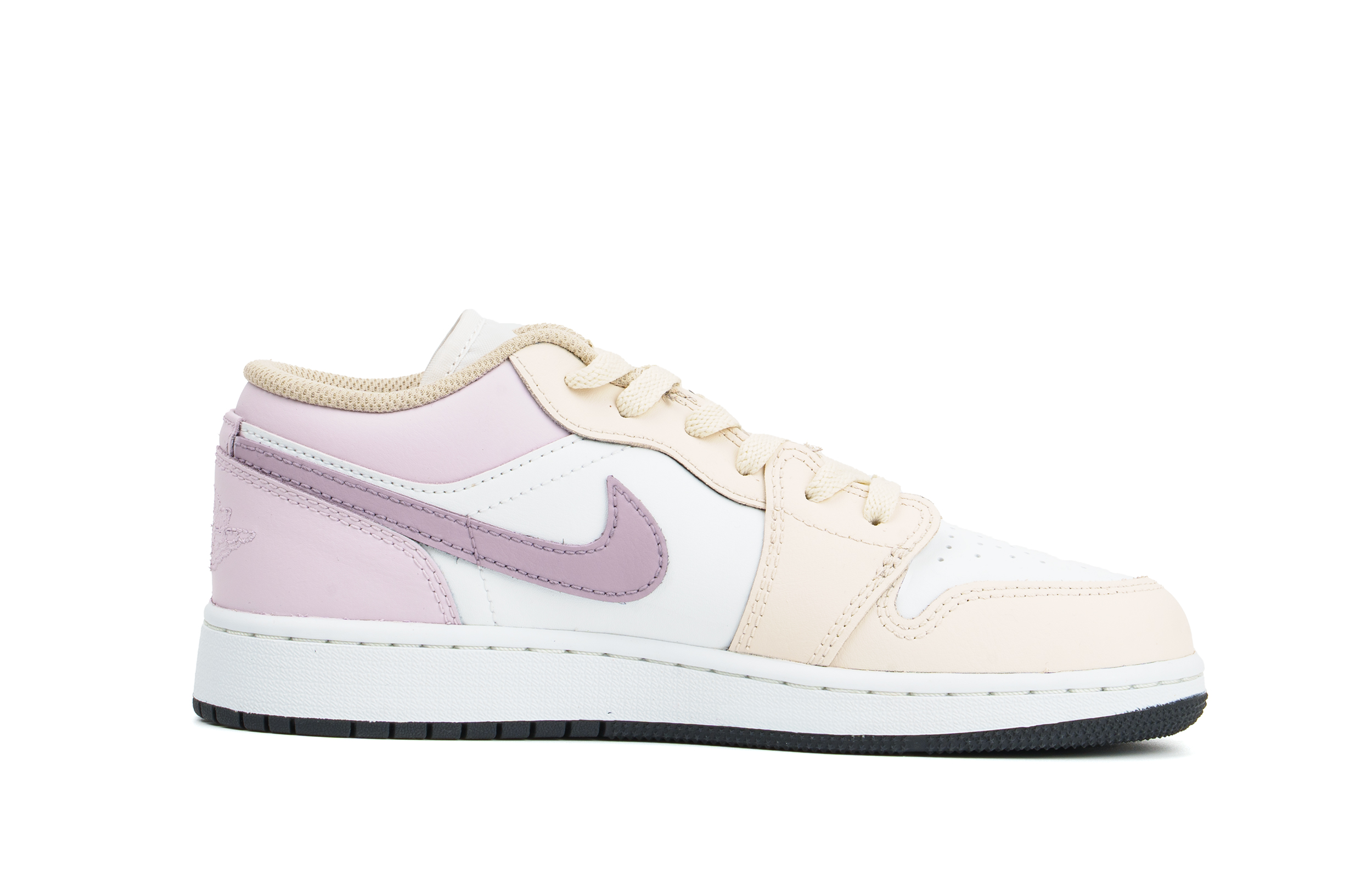 Jordan Air Jordan 1 Abrasion Resistant Low top Vintage Basketball Shoes Unisex White Pink