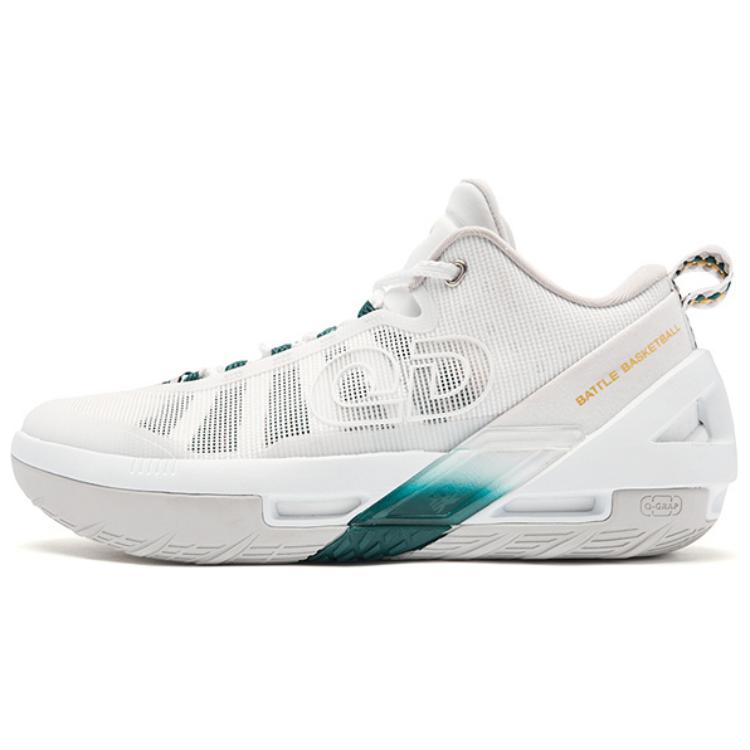 QIAODAN Slip Resistant, Abrasion Resistant, Breathable Low top Basketball Shoes Men’s White