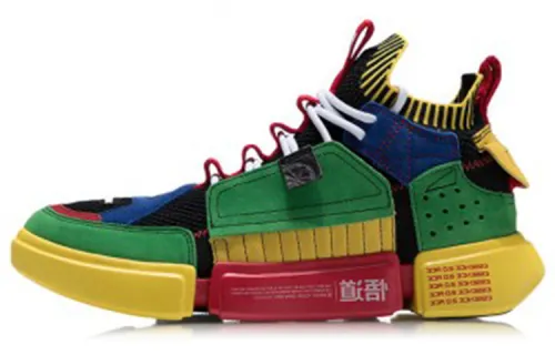 Li Ning Essence 2 ACE Mid top Skateboard Shoes Men's Red Yellow Green