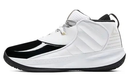 PEAK Basketball Shoes Men's High Top Black/White