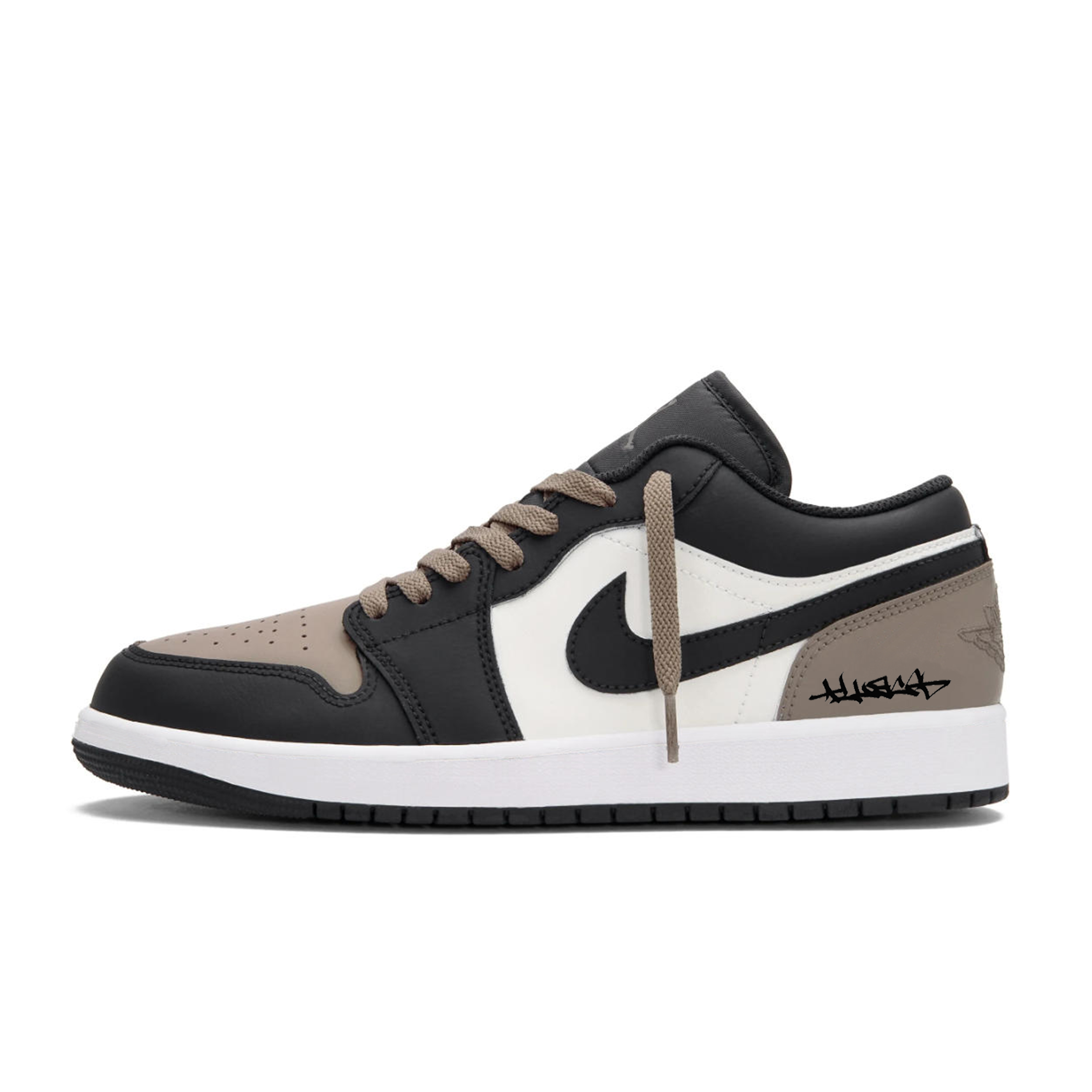 Jordan Air Jordan 1 Mocha Latte Leather Abrasion Resistant Abrasion Resistant Low top Retro Sports Shoes Unisex