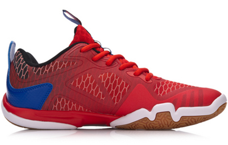 Li Ning Rubber Cushioning Slip Resistant Cushioning Slip Resistant Low top Badminton Shoes Unisex Bright Neon