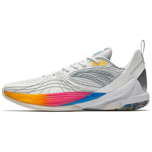 Anta Speed 6 Full Palm Nitrogen Technology Professional Practical Quick Start Stable Support Smooth Force Transmission Anti-slip and Wear-Resistant Low-top Basketball Shoes Men's White Yellow
