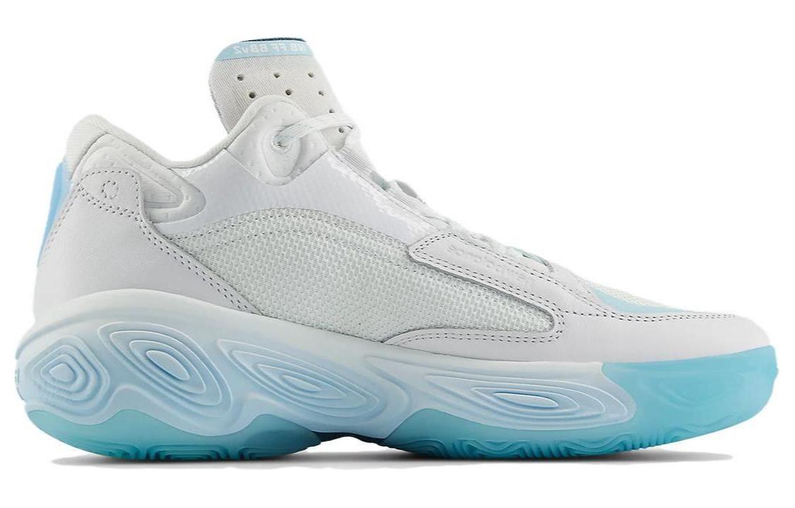 New Balance NB Fresh Foam Bb V2 Abrasion Resistant Mid top Basketball Shoes Men’s Ice Blue
