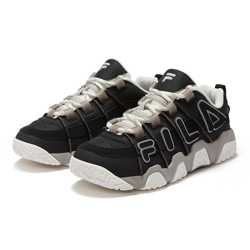 FILA FUSION BUSTER Puffy Shoes Low top Vintage Basketball Shoes Women’s Black/Snow