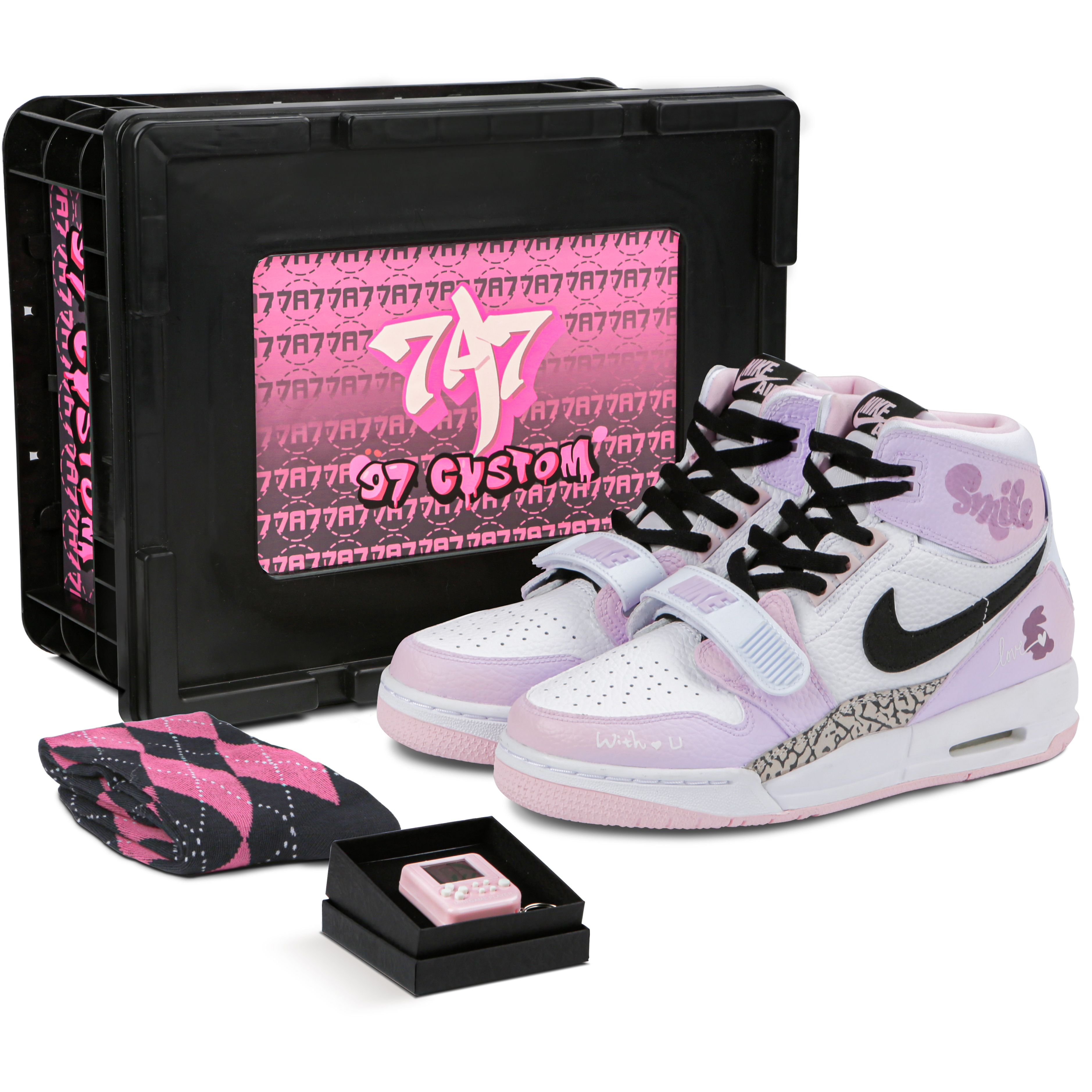 Jordan Legacy 312 Vintage Basketball Shoes GS White Purple
