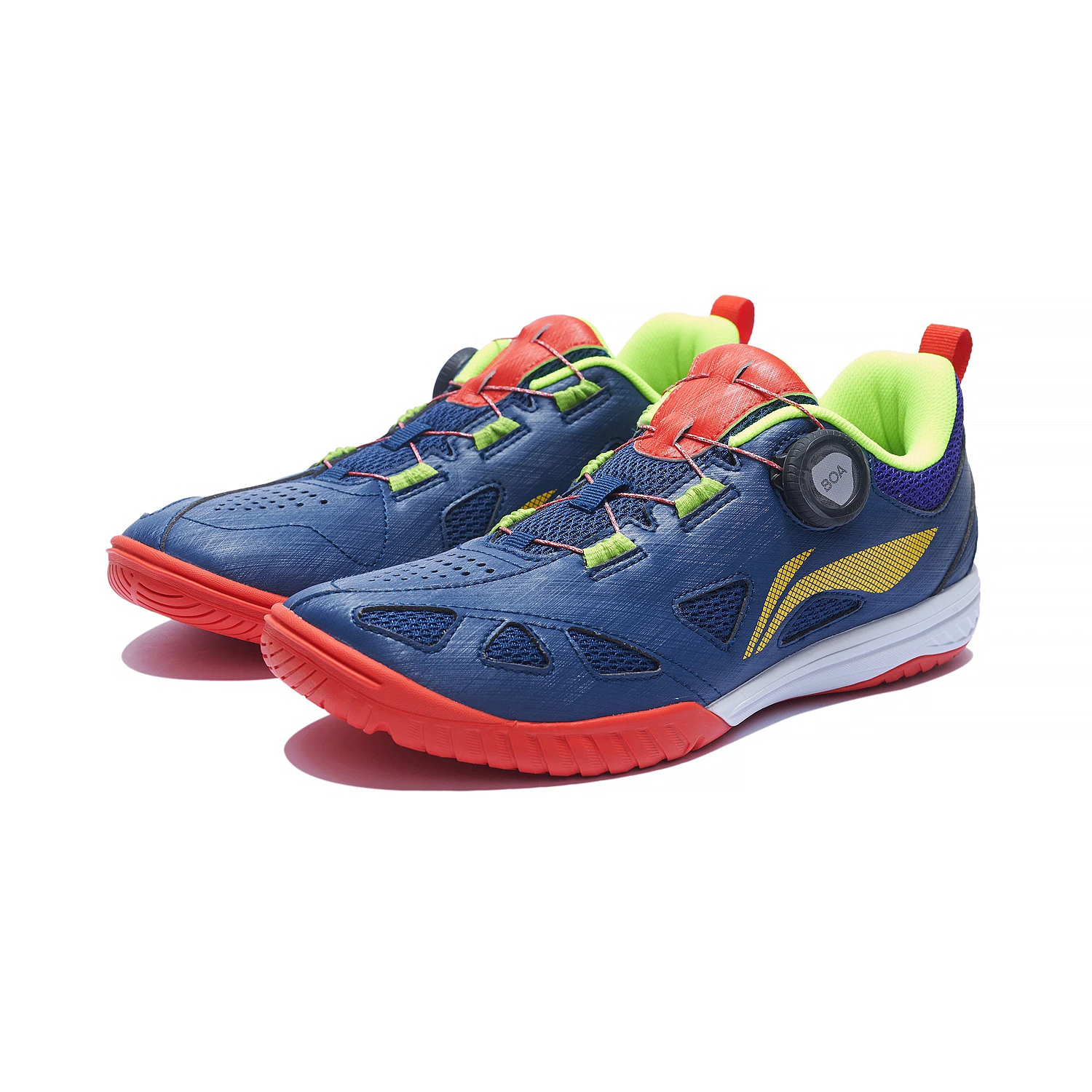 Li Ning Mage ESS Soft And Comfortable Cushioning, Wear Resistant Low top Training Shoes Unisex Purple Yellow