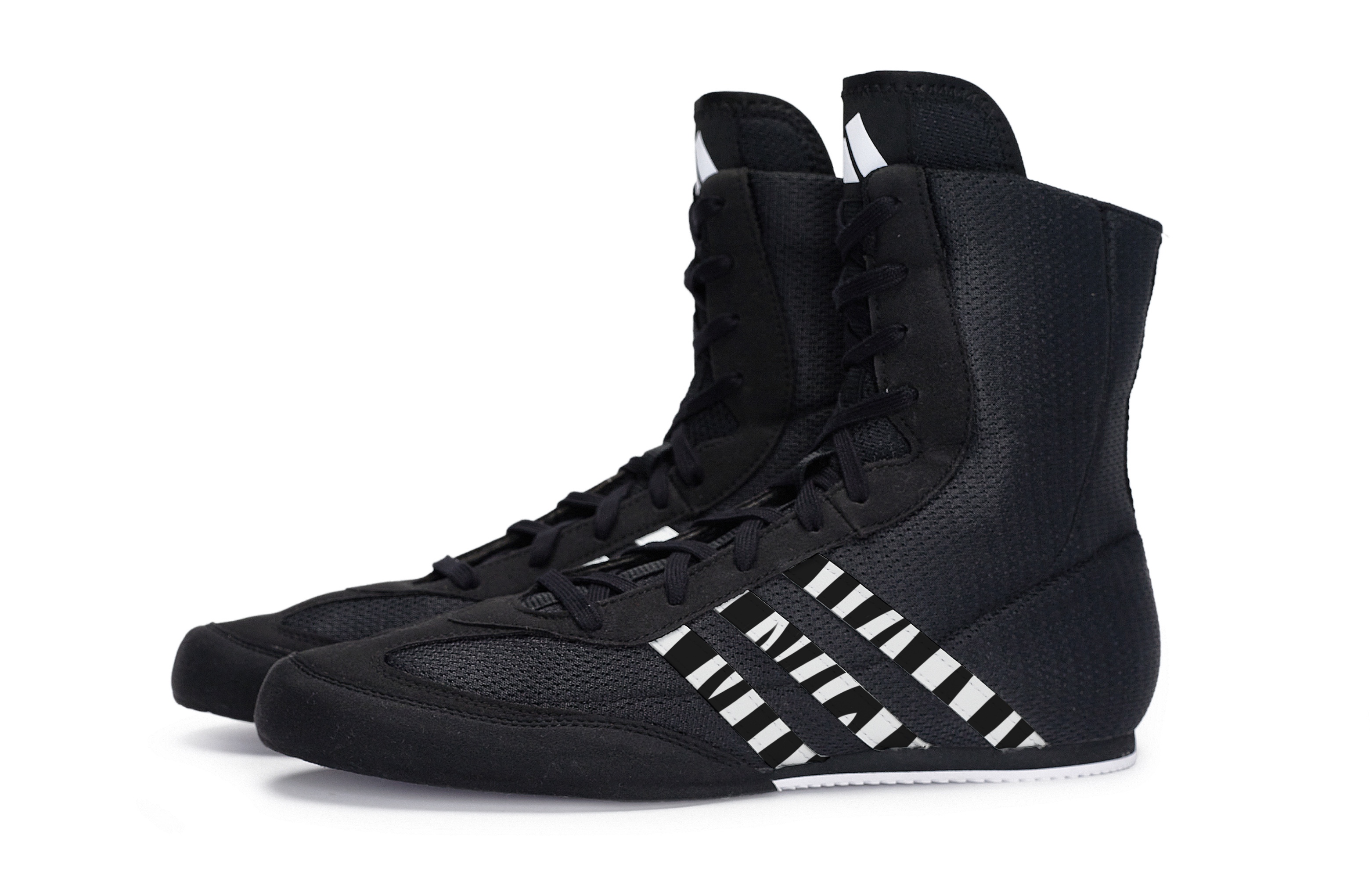 Adidas Box Hog 2.0 Abrasion Resistant Abrasion Resistant High top Training Shoes Unisex Carbon Black White