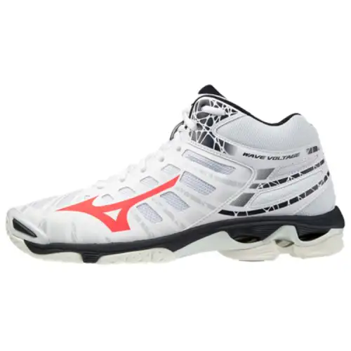 Mizuno Wave Voltage Mid top Training Shoes Men's White Red Black