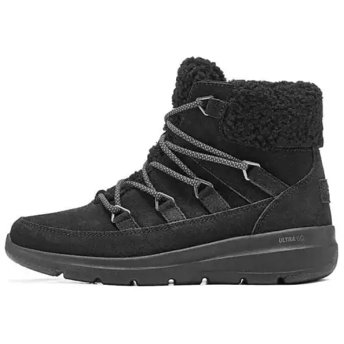 Skechers On the go Thermal Abrasion Resistant Comfortable Short Snow Boots Women's Black