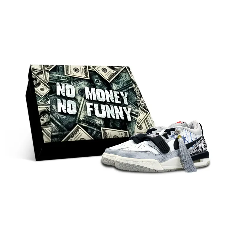 Jordan Legacy 312 Slip Resistant Abrasion Resistant Low top Vintage Basketball Shoes Men's Gray