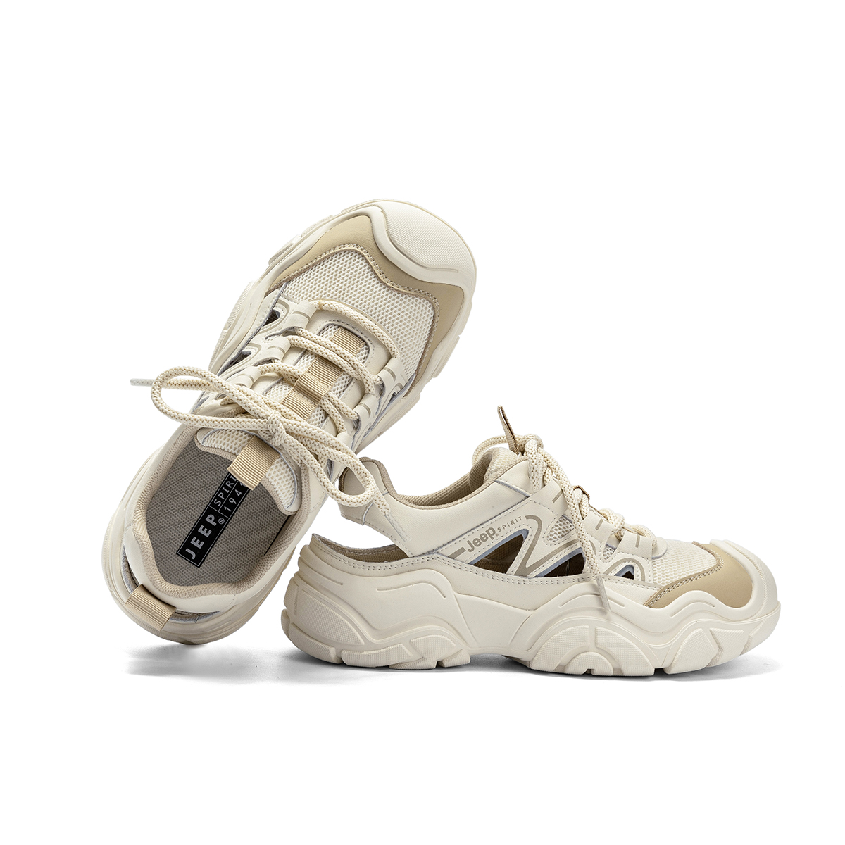 JEEP SPIRIT Outdoor Trail Running Synthetic Leather, Textile Low top Mountaineering Shoes Women’s