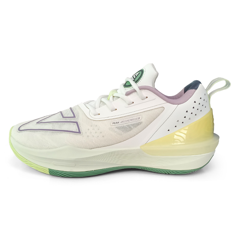 PEAK Basketball Shoes Men’s Low Top Super Light White/Green