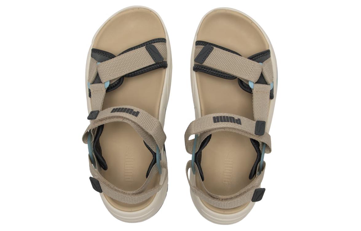 PUMA Traek Lite Slip Resistant Abrasion Resistant One Strap Sandals Unisex Beige Blue